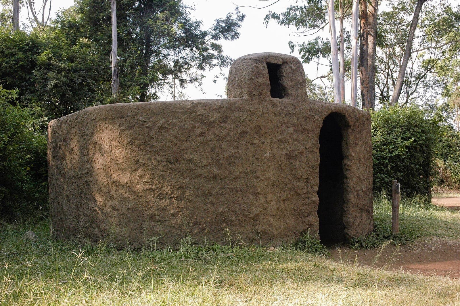 A traditional Maasai-style hut at Bomas of Kenya